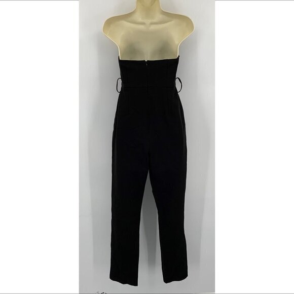 Superdown Naomi Jumpsuit black strapless MISSING BELT new Small S - Picture 4 of 5